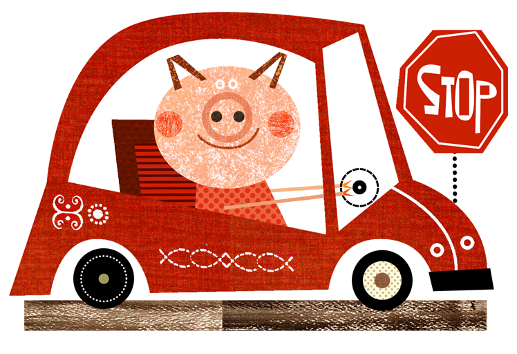 Pig illustrations by various artists represented by Jennifer Vaughn Artist Agency