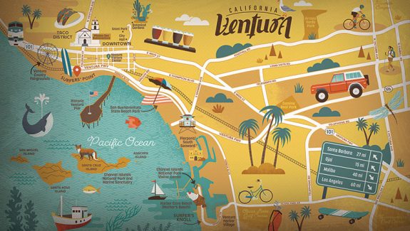 lucie rice ventura map illustration